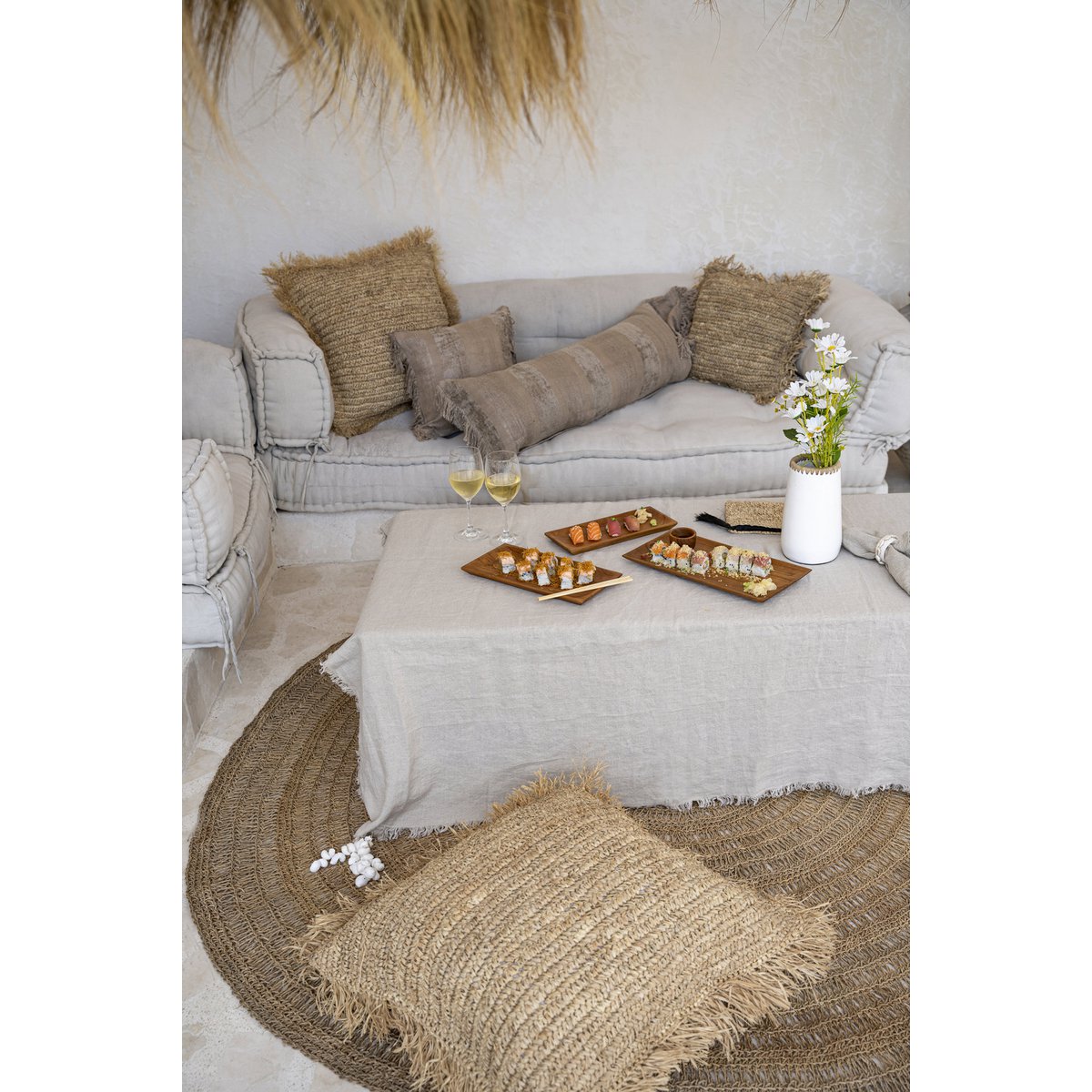 Linnen Tafelkleed – Beige 150×150 cm