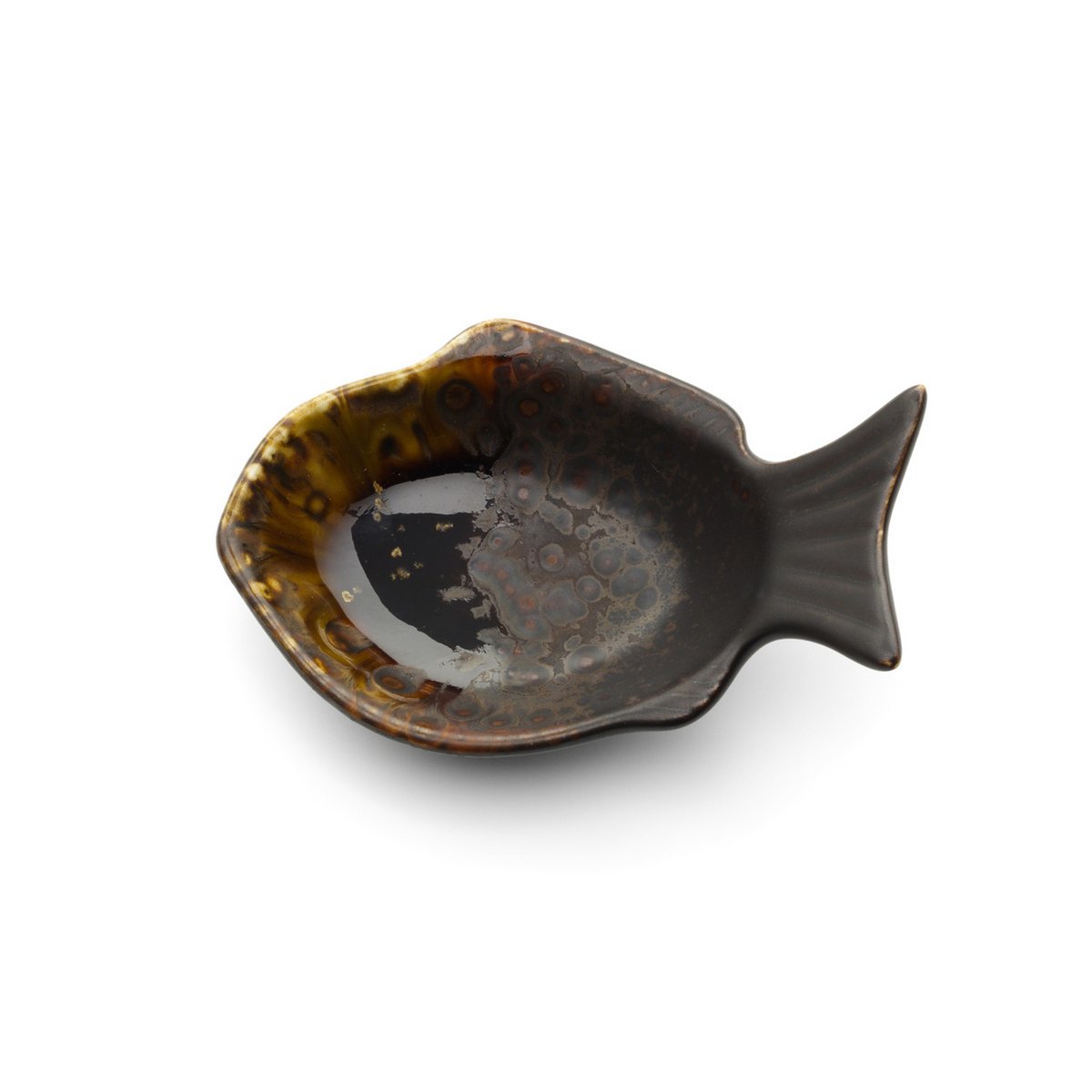 Kyoto Fish Plate – Keramisch Sausschaaltje Bruin