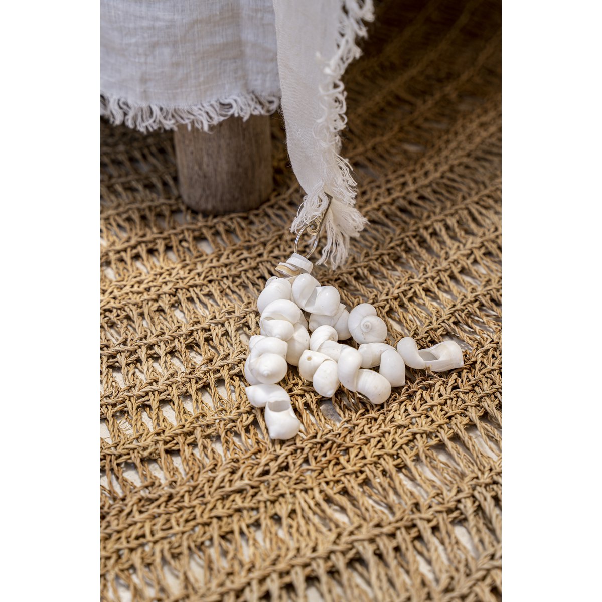 Tafelkleedhanger – Schelp Wit