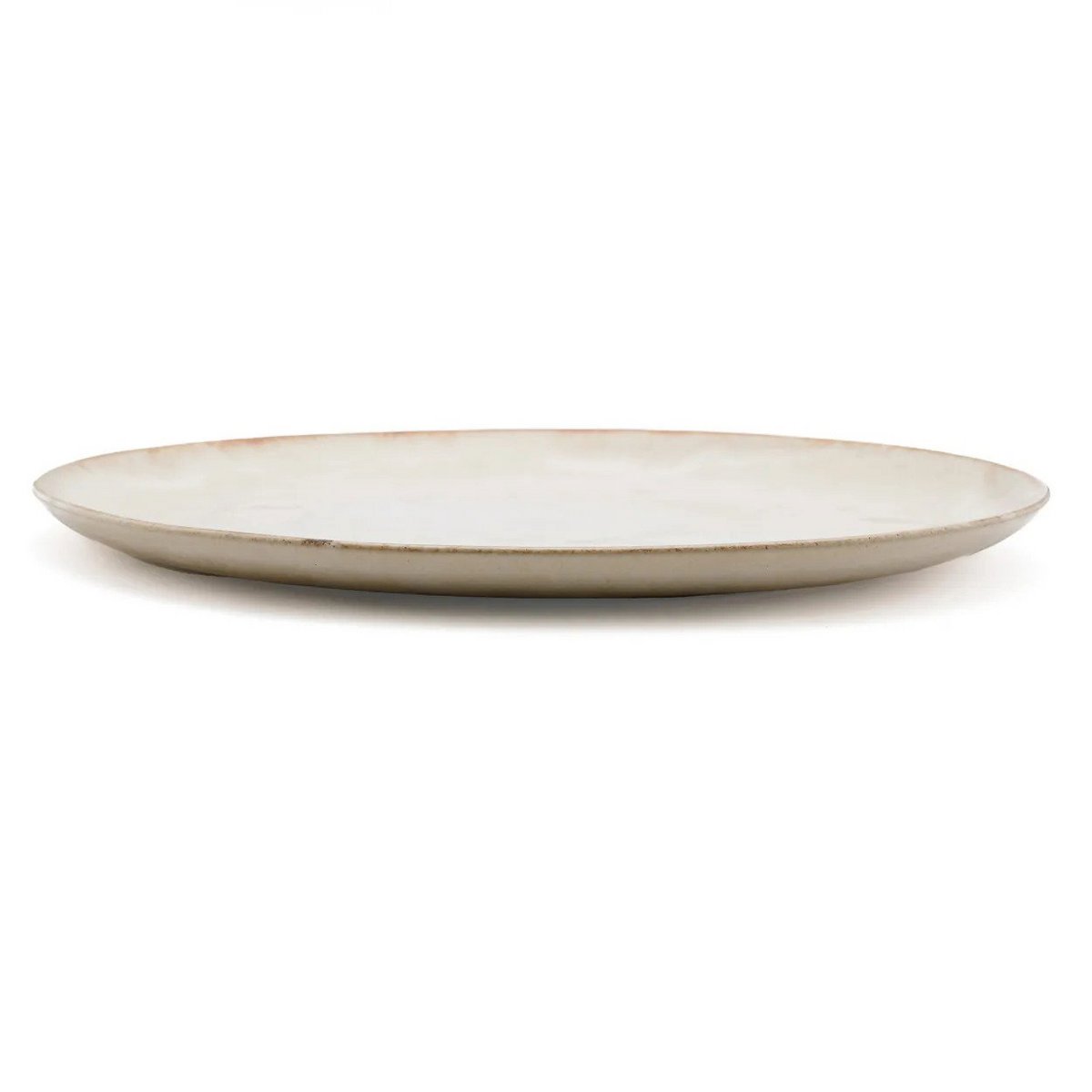 Sand Entrée Plate – Keramisch Wit met Goud
