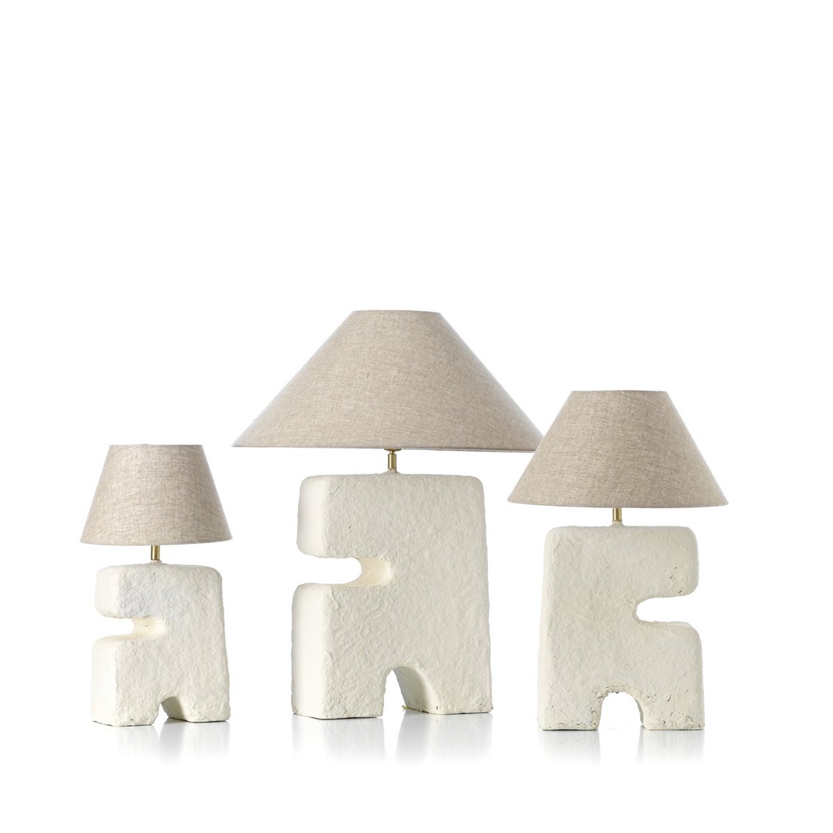 L'Objet Tafellamp – Papier-maché Wit (L)