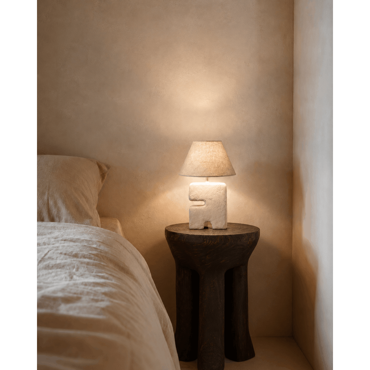 L'Objet Tafellamp – Papier-maché Wit (S)