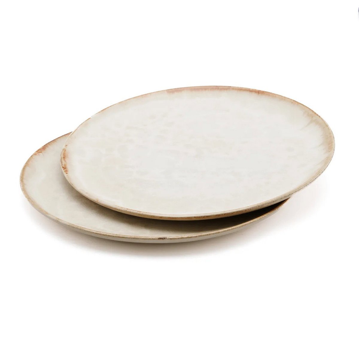 Sand Entrée Plate – Keramisch Wit met Goud
