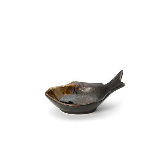 Kyoto Fish Plate – Keramisch Sausschaaltje Bruin