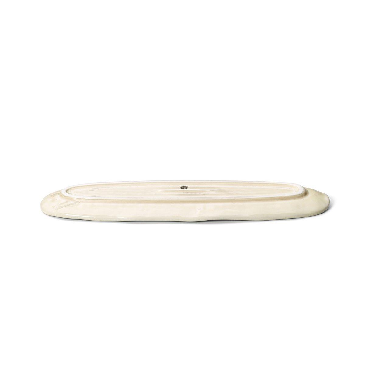 Serving Plate – Wit Keramiek met Gouden Accenten