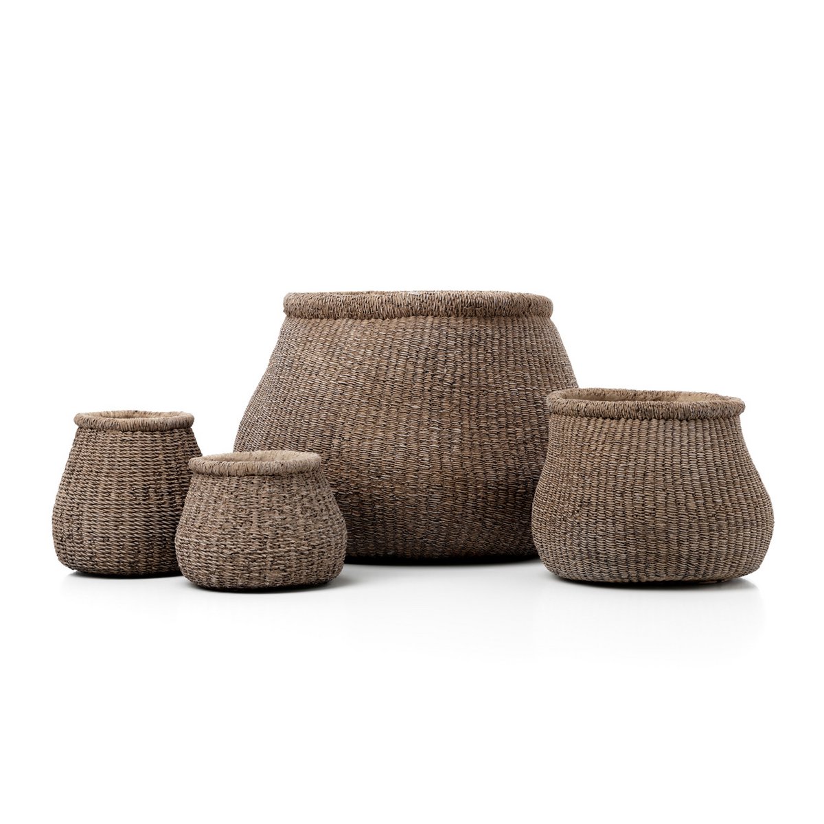 Faux-Puff Planter – Beton Bruin (S)