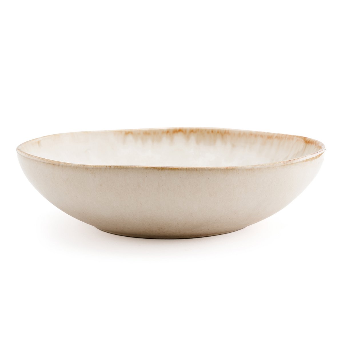 Sand Pasta Plate – Keramisch Wit met Goud