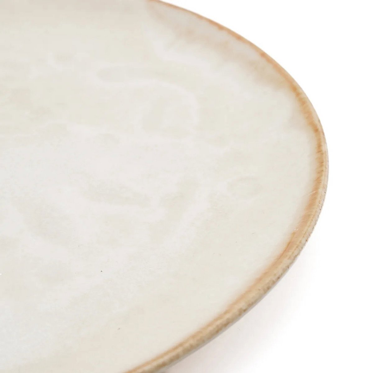 Sand Entrée Plate – Keramisch Wit met Goud