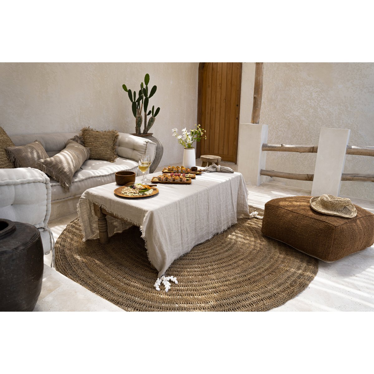 Linnen Tafelkleed – Beige 150×250 cm