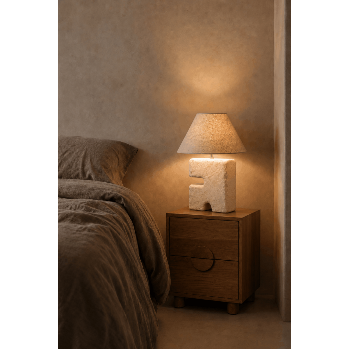L'Objet Tafellamp – Papier-maché Wit (M)