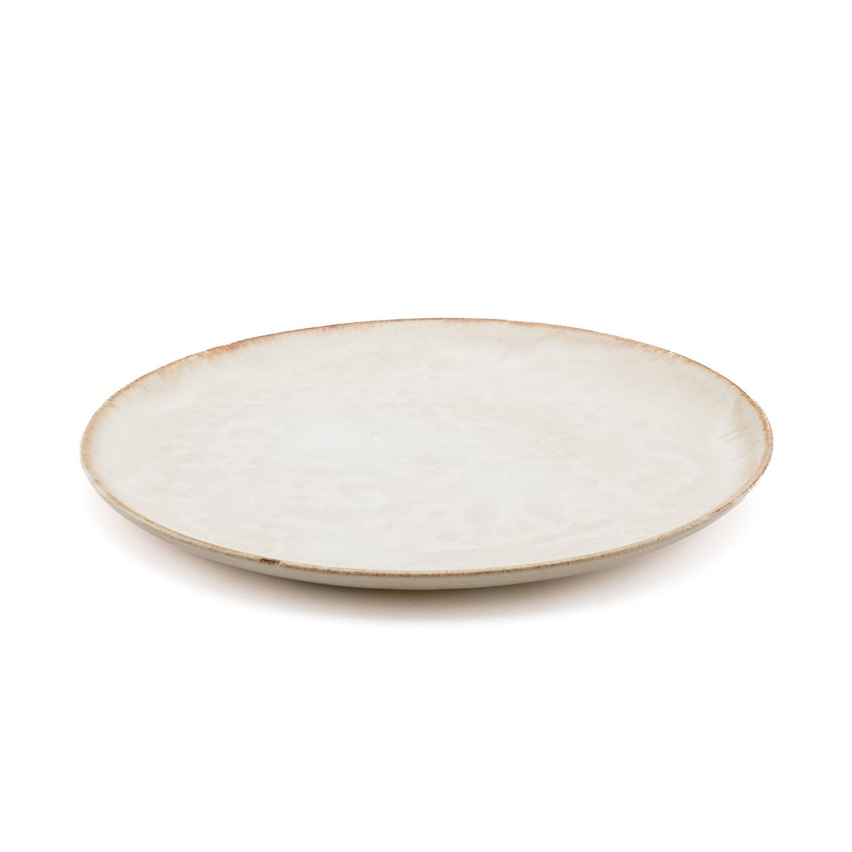 Sand Main Course Plate – Keramisch Wit met Goud